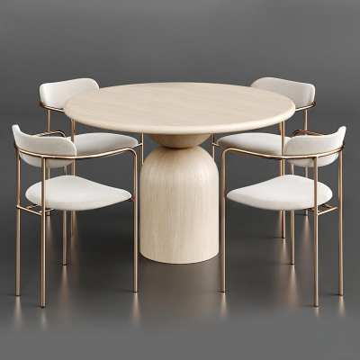 现代餐桌椅组合3D模型下载